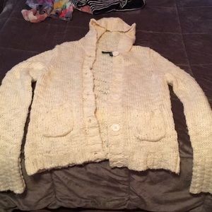 Super cute knitted button up sweater!! Size XL.